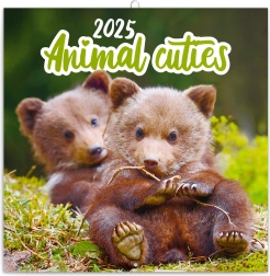 Kalendarz ścienny z miejscem na notatki Szczenięta 2025, 30 × 30 cm