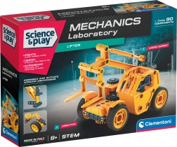 clementoni science & play mechaniczne laboratorium – wózek widłowy