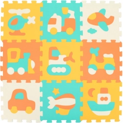 Piankowe puzzle z pojazdami