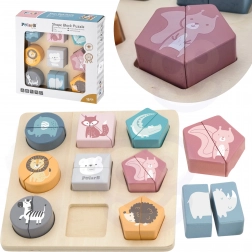 Drewniana układanka ze zwierzętami Viga