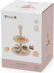Drewniany piętrowy stojak z babeczkami