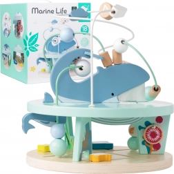 Drewniany Labiryntowa Zabawka Świat Morski dla dzieci od 18 miesięcy