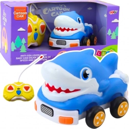 Zabawne autko zdalnie sterowane Rekin w niebieskim kolorze