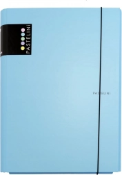 3-skrzydełkowe teczki laminowane z gumką Pastelini – Niebieska