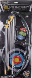 Zestaw strzelecki dla dzieci z łukiem, strzałami i tarczą