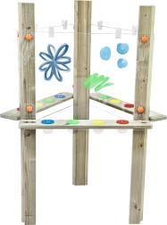 Przezroczysta akrylowa trzystronna tablica malarska XXL CLASSIC WORLD EDU – centrum plastyczne 3 w 1