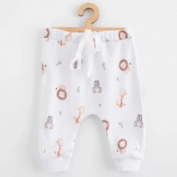 Dziecięce bawełniane spodnie dresowe jogger NEW BABY For Babies safari 80 (9–12 m)
