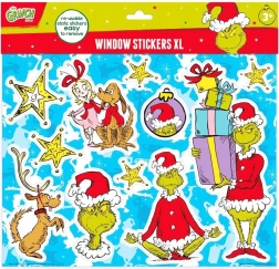 Grinch naklejki okienne na szkło – wielokrotnego użytku dekoracje