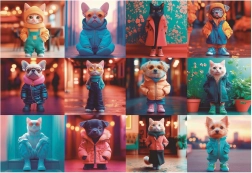 Puzzle Modne zwierzątka 200 elementów