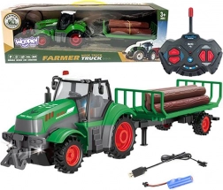 RC traktor z przyczepą na kłody 1:24 WOOPIE