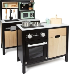 Small Foot dziecięca kuchnia w industrialnym designie z kuchenną wyspą