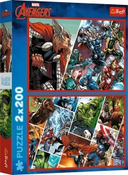 Puzzle 2×200 elementów Avengers – Obrońcy świata MARVEL