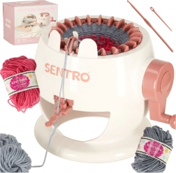 Okrągła maszyna dziewiarska 22 igły z zestawem włóczek