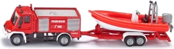 Siku Super wóz strażacki UNIMOG z łodzią – model 1:87