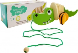 Drewniany krokodyl do ciągnięcia 18 cm