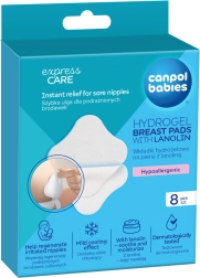 Hydrożelowe lecznicze płatki na piersi z lanoliną CANPOL babies, 8 szt.