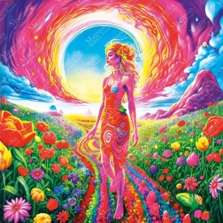 Puzzle Kwiatowa ścieżka 1023 elementy