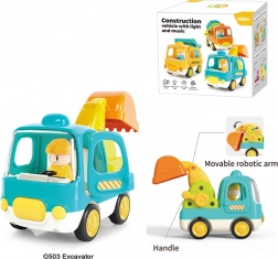 Interaktywny dziecięcy koparka ze światłami i dźwiękami
