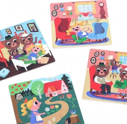 Vilac drewniane puzzle Złotowłosa 4 w 1