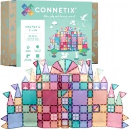 Connetix pastelowy kreatywny zestaw magnetycznych klocków 120 elementów
