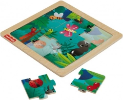 Drewniane puzzle z motywem owadów Fisher-Price