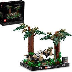 Lego Star Wars diorama: pościg na ścigaczach na Endorze