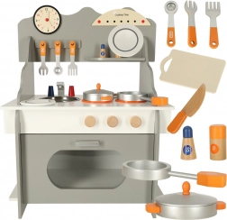 Drewniana dziecięca kuchnia z akcesoriami