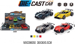 Metalowy model samochodu wyścigowego z napędem pull-back