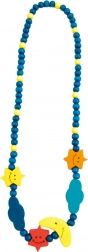 Drewniany naszyjnik Księżyc 23 cm