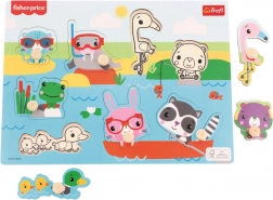 Drewniana układanka Fisher-Price Zwierzątka przy wodzie