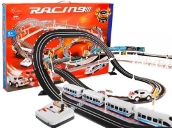 Ogromny tor wyścigowy 2w1 z elektrycznym pociągiem 20 km/h