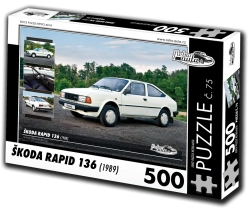 Puzzle Retro-auta Škoda Rapid 136 (1988) – 500 elementów