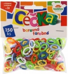 Kolorowe C-łączniki 150 szt. plastik w woreczku