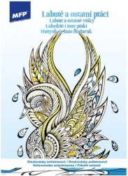 Antystresowe kolorowanki – łabędzie i inne ptaki A4