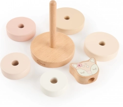 Drewniana wieża do układania jelonek Ella Bieco