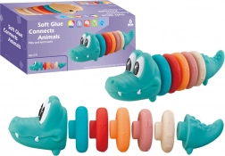 Miękka edukacyjna piramida krokodyl dla niemowląt