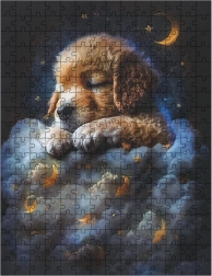 Puzzle dla dzieci Piesek w chmurach, 300 elementów
