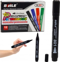 Permanentny wodoodporny marker czarny 2,5–4,5 mm