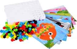 Kolorowa edukacyjna mozaika z kołeczkami dla dzieci