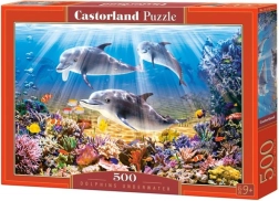 Puzzle 500 elementów Dolphins Underwater