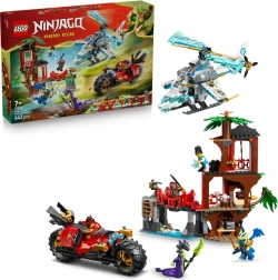 LEGO NINJAGO pojedynek pojazdów ninja i domek na drzewie