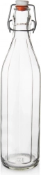 Szklana butelka z klipem 1 l