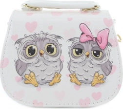 Dziecięca torebka z motywem sówek – biała