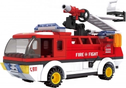 Kompatybilna klockowa zestaw BLOXO strażacy – auto, 170 elementów