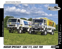 RETRO-AUTA puzzle TRUCK Dakar – specjalne LIAZ 111 i LIAZ 100 – 40 elementów