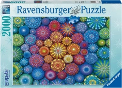 Puzzle 2D 2000 elementów Tęczowe mandale