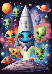Yazz puzzle Kosmici 1000 elementów