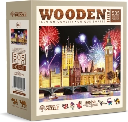 Drewniane puzzle Nocny Londyn 505 elementów – WOODEN CITY