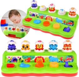 Interaktywna wyskakująca zabawka ze zwierzątkami dla dzieci od 12 miesięcy