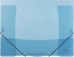 Teczka z gumką Lines niebieska przezroczysta